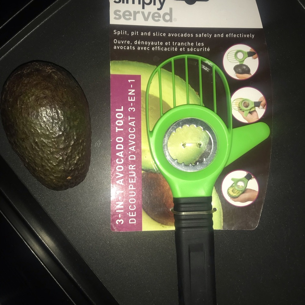 Simply Served 3-in-1 Avocado Tool Split~Pit & Slice Avocado Safely & Effectively